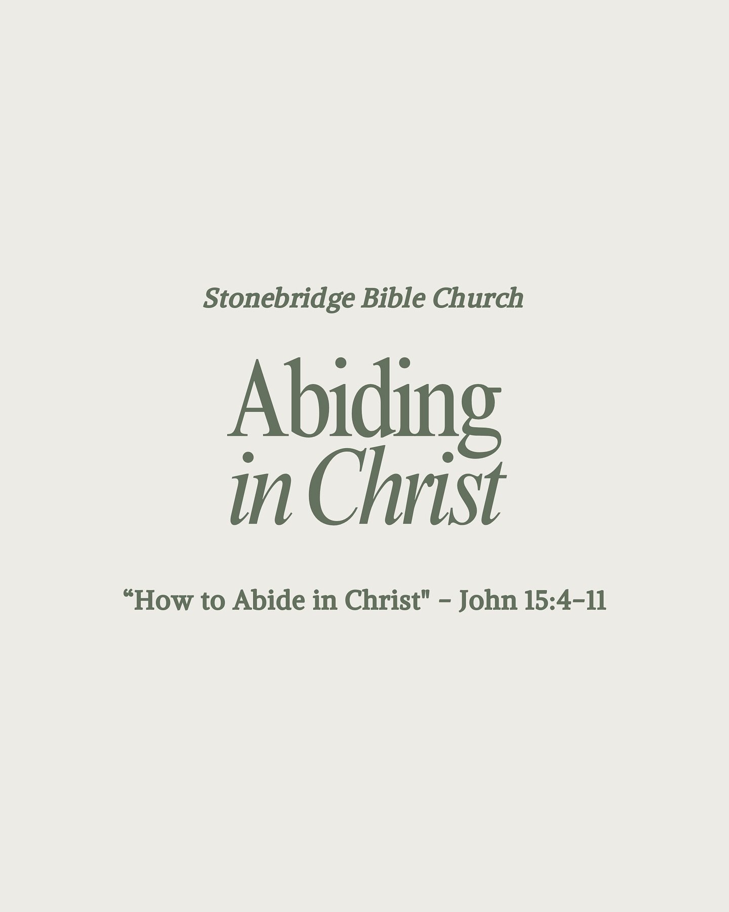 From Sunday&rsquo;s sermon&rdquo;How to Abide in Christ&rdquo; - John 15:4-11 by Pastor @jonnyardavanis

What does it truly mean to follow Christ? In John 15, Jesus invites His disciples into something deeper than outward religion&mdash;a living, dep