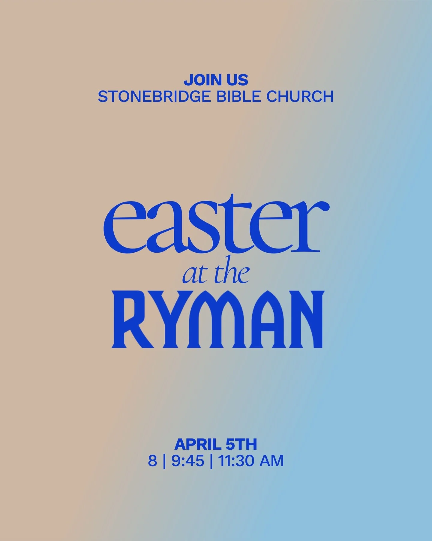 🚨 EASTER AT THE RYMAN 🚨

Stonebridge Bible Church!! Join us this Easter Sunday at the historic Ryman Auditorium as we gather to worship and proclaim the glorious truth of Christ&rsquo;s resurrection. Through reverent worship and the faithful preach