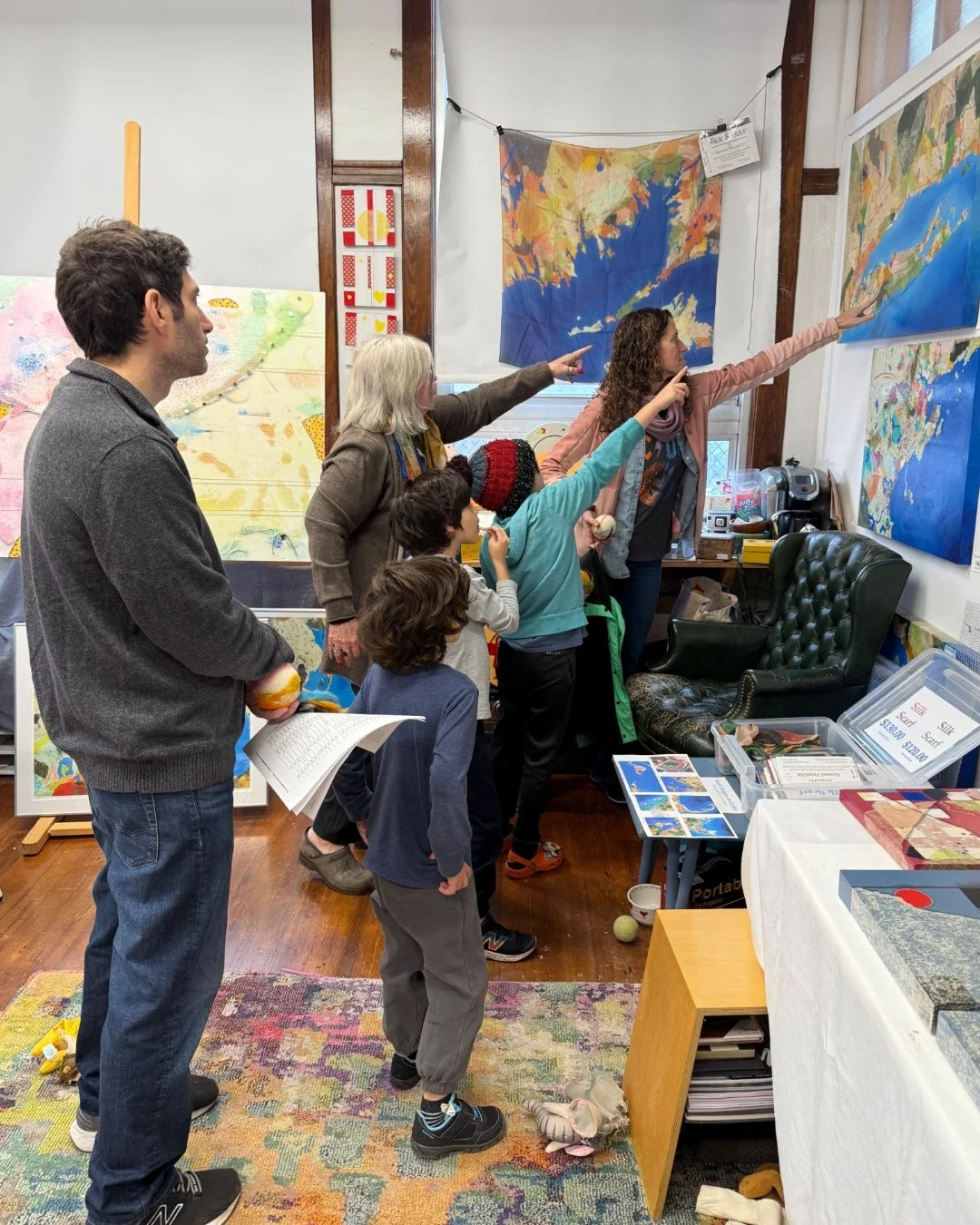 This is what Open Studios looks like. 👆
That moment when a painting stops you in your tracks &mdash; and suddenly everyone has something to say about it. We live for this.
Spring Open Studios Weekend is just around the corner, and our studios will b