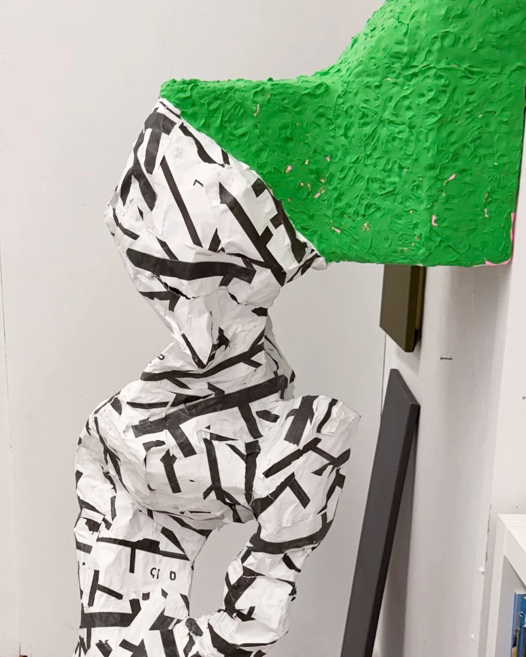 A few behind the scenes shots from Angela Fiori's studio @angelafiori. Angel's work refuses to stay in one lane. What ties it her work together is a commitment to making,  to letting the process lead. Shapes are unexpected. Mediums overlap. Color sho