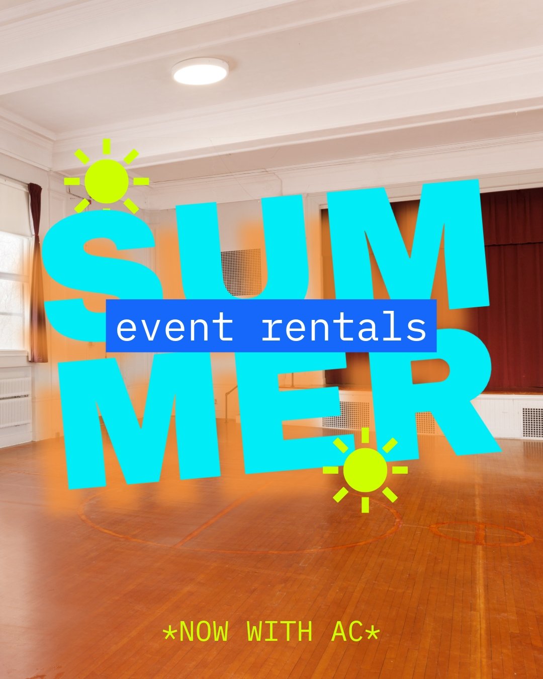 Planning a summer or early-fall celebration? 🎉 Our Event Space is available select weekends through the end of August + and the whole space is air conditioned all summer long. // Open weekends: Sat Aug 1 &middot; Sat Aug 8 &amp; Sun Aug 9 &middot; S