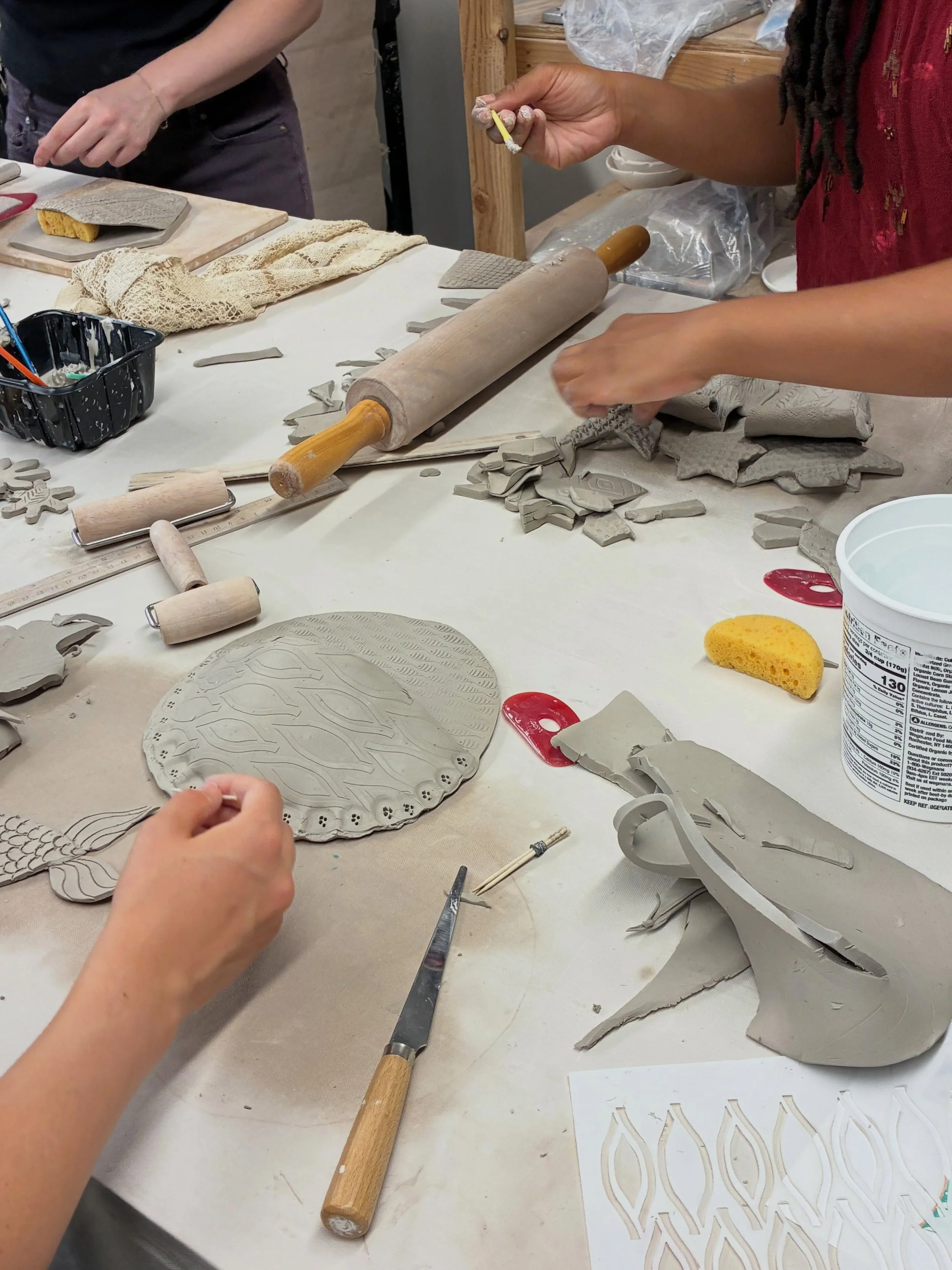 A glimpse into last week&rsquo;s Wall Pockets Workshop!

Thank you to everyone who joined us and to our instructor for leading such a fun afternoon in the studio. We can&rsquo;t wait to see these wall pockets glazed and ready to hang!

Interested in 