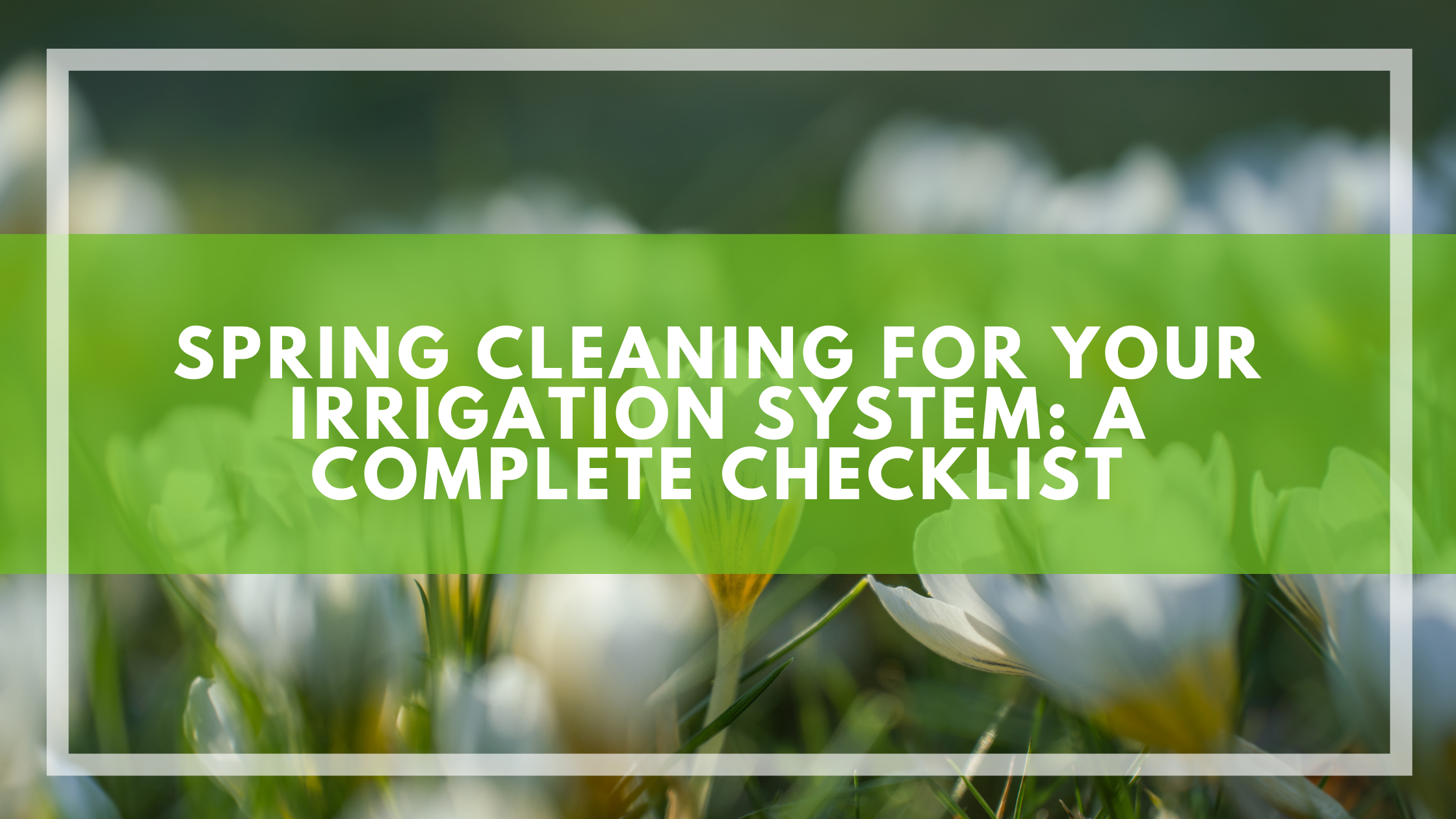 Spring Cleaning for Your Irrigation System: A Complete Checklist