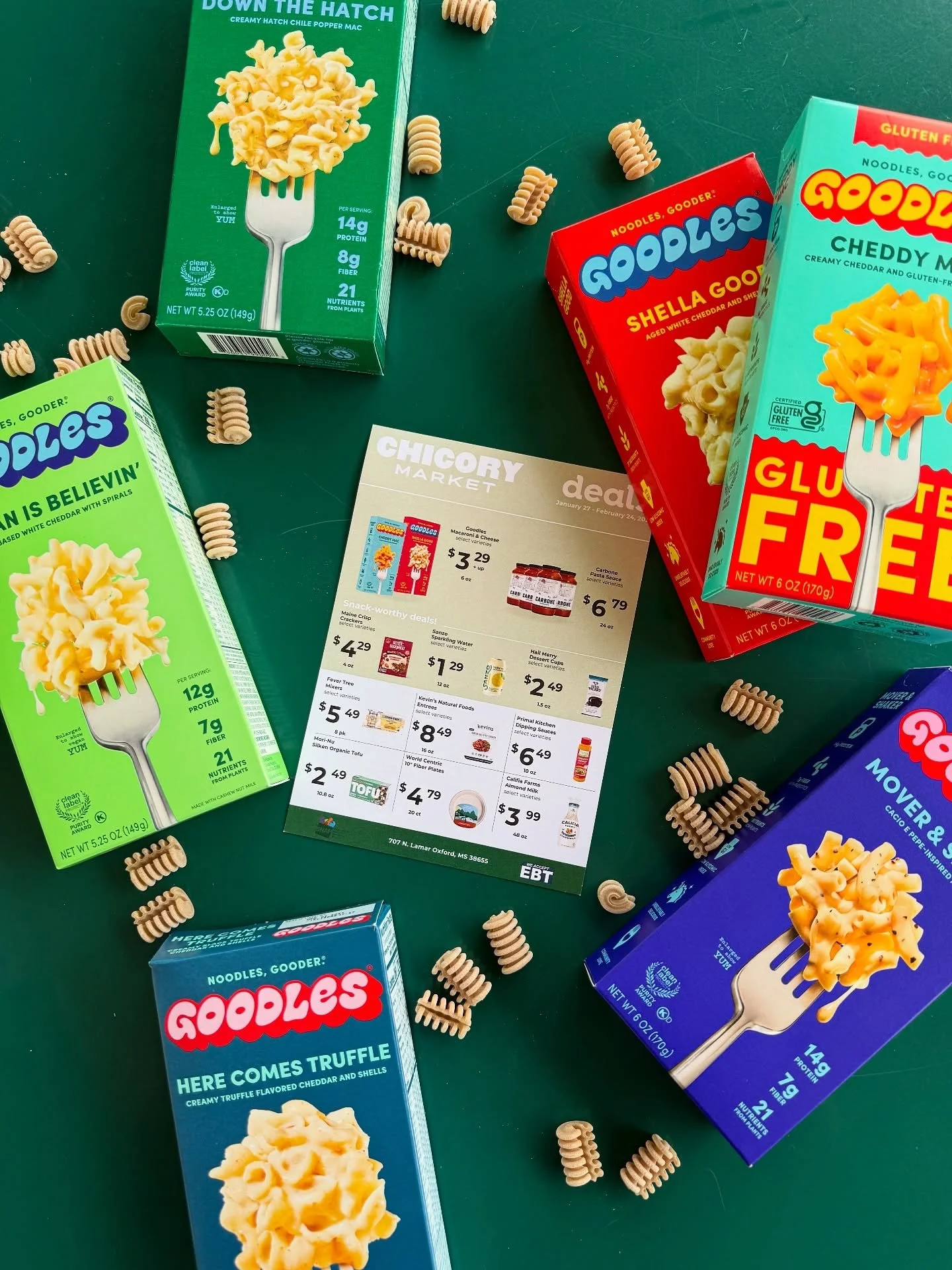 Deals on @allgoodles!

Now through 2/24, @allgoodles is ON SALE! Come stock up on everyone&rsquo;s favorite Mac &amp; Cheese! 

We love that @allgoodles are a high protein and fiber alternative to supermarket boxed noodles. They&rsquo;re nutrient den