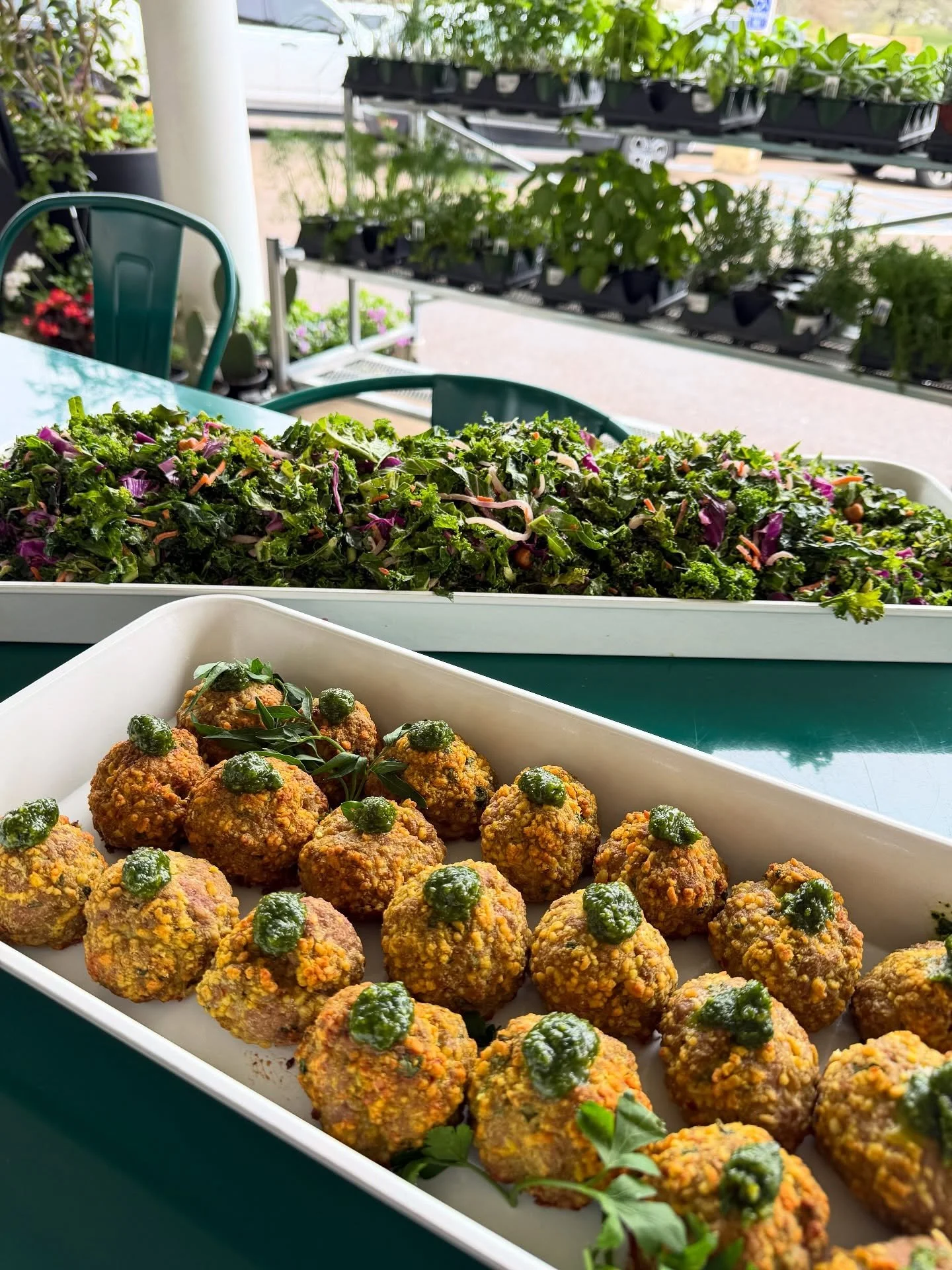It&rsquo;s almost Easter and a crowd-favorite is BACK for a limited time! 

Our house made lamb meatballs are made with gluten-free panko, garlic, and spices and topped with mint pesto. This seasonal dish is a celebration of spring ingredients and ha