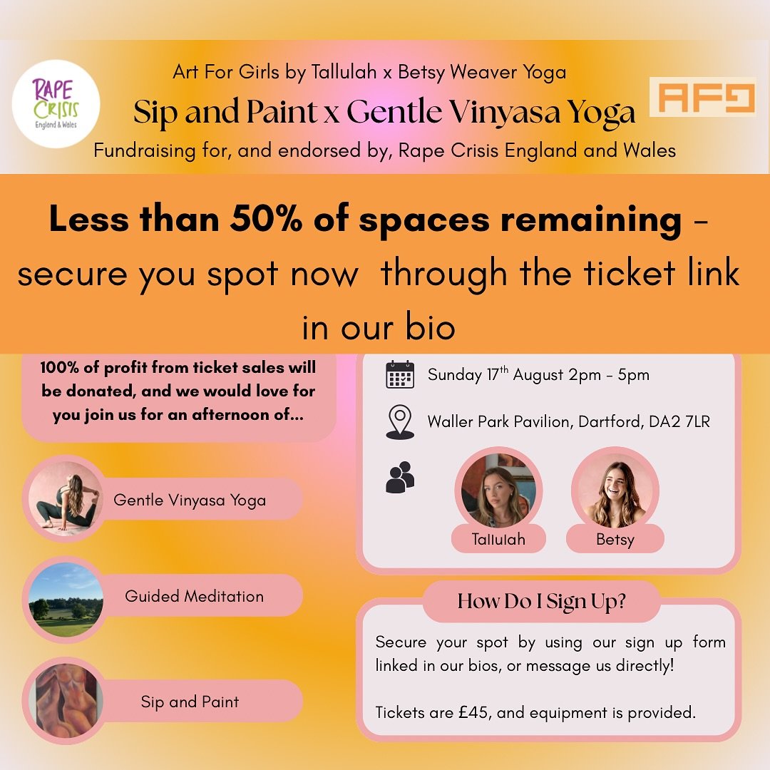 Gentle reminder that your spot is only reserved once we have received payment via the ticket link in bio 🤍 

Receiving payment now allows us to purchase equipment, hire space and demonstrate proof of concept to the charity &amp; any potential sponso