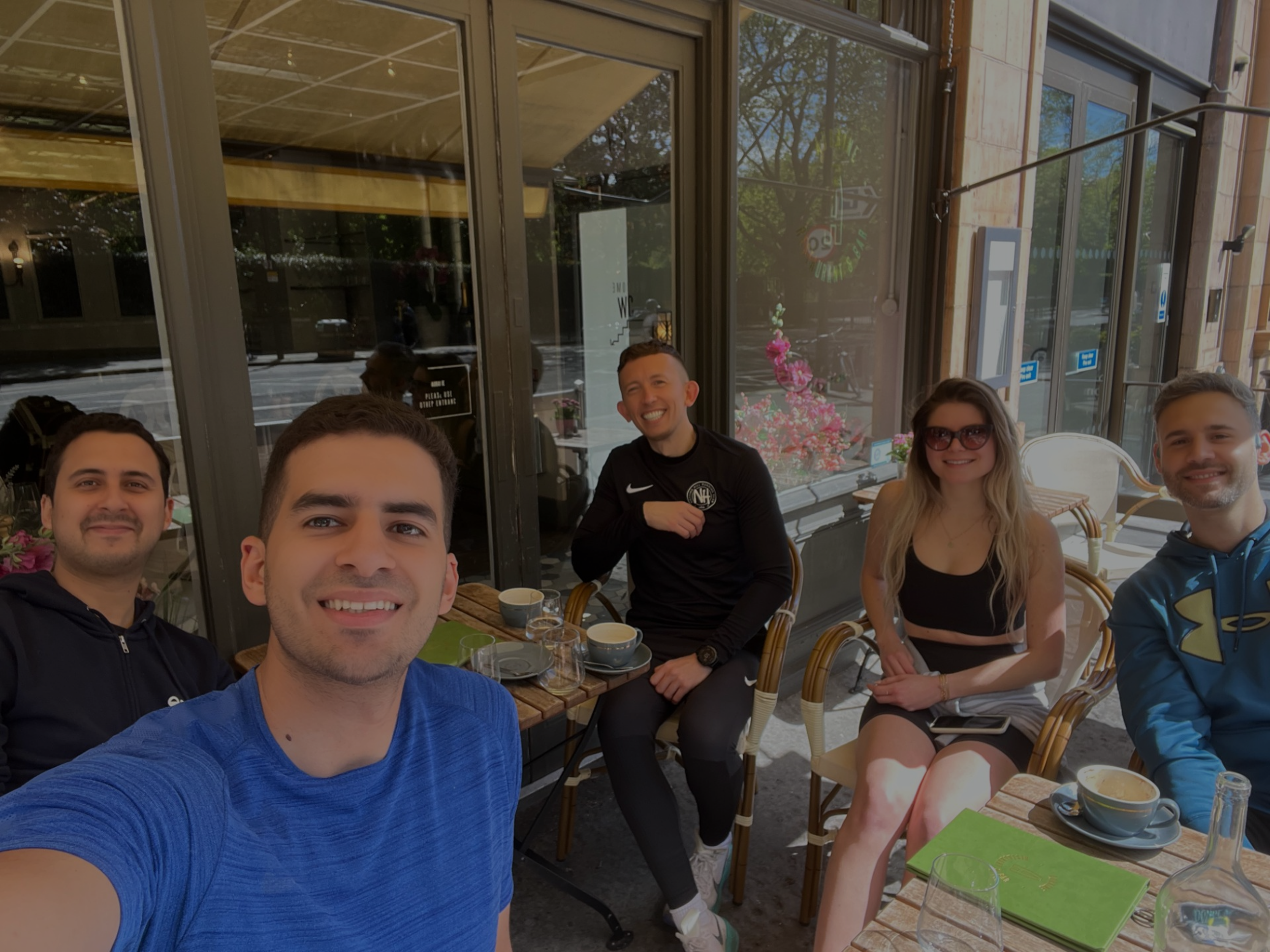 Friends meeting at Notting Hill Running Club.