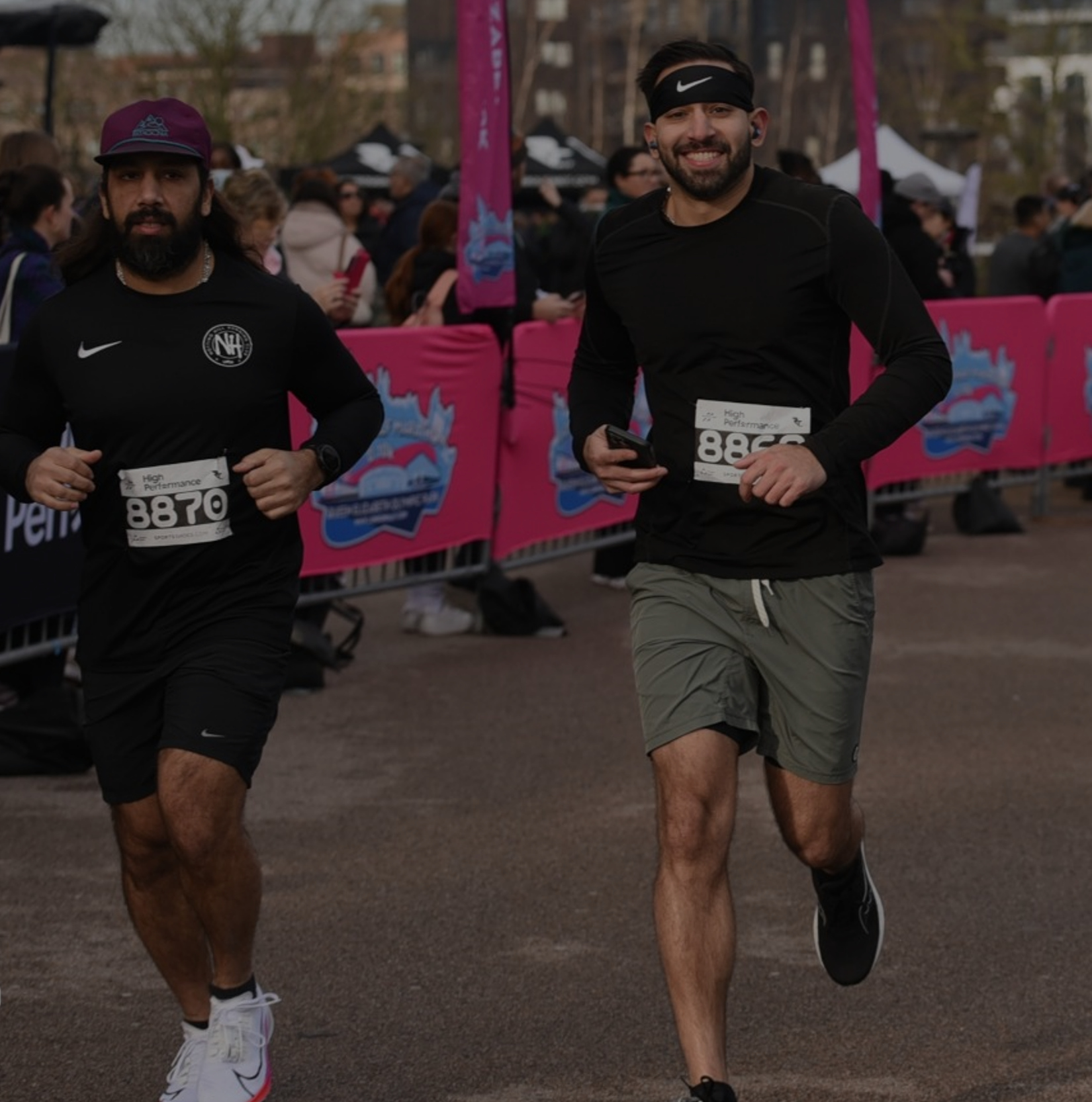 A Notting Hill Running Club member running during an organised race.