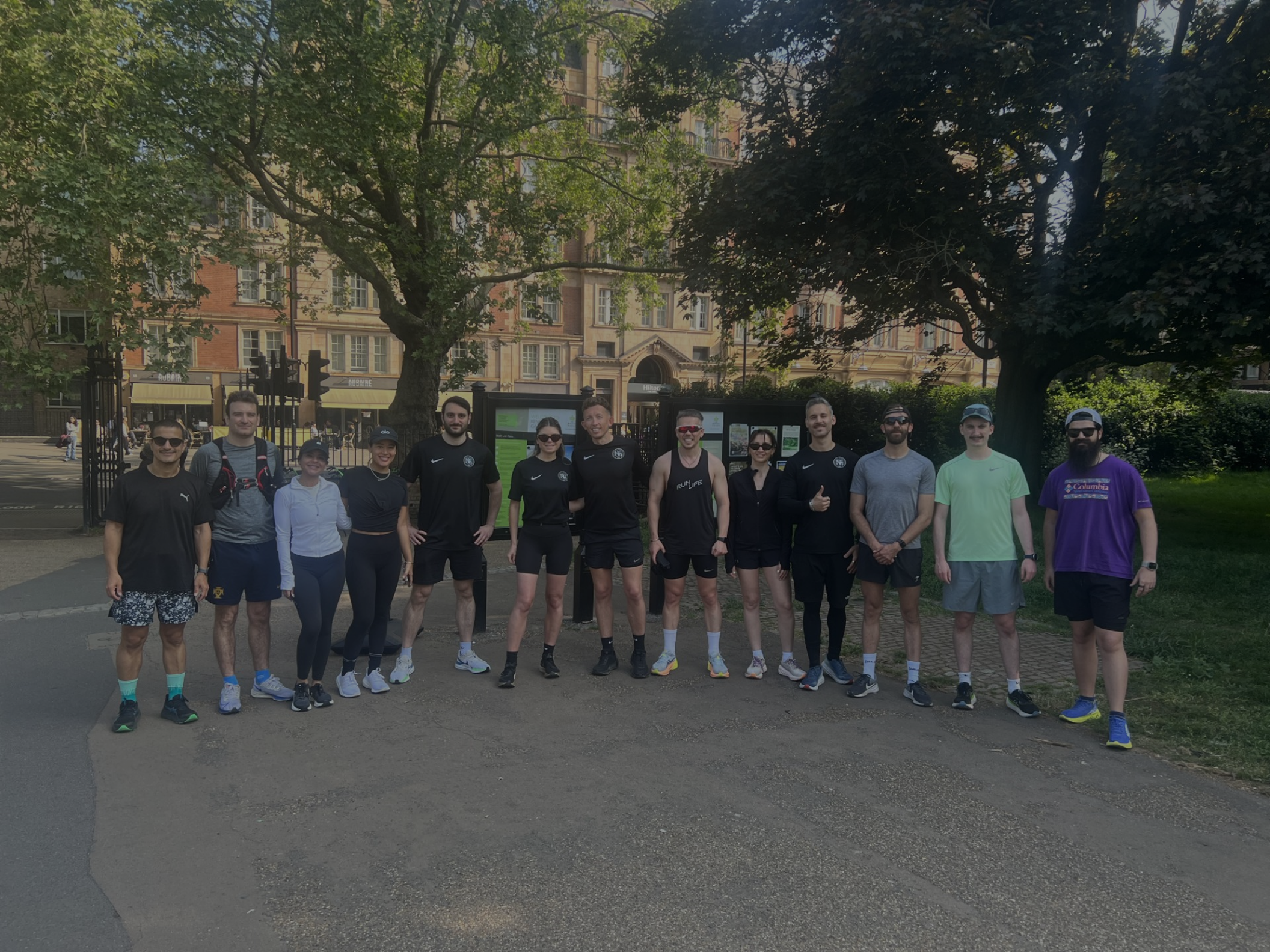 A picture from on of Notting Hill Running Club's Monthly meet ups. 