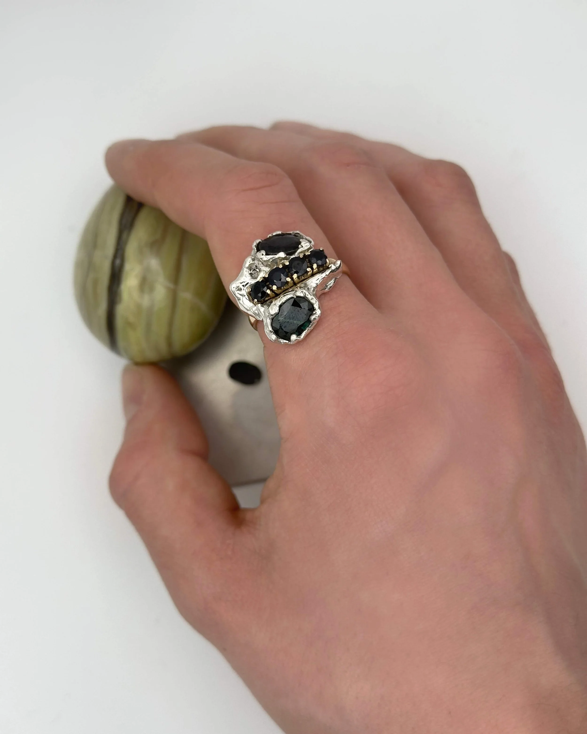 Transformed heirloom ring & sapphires for Sidney