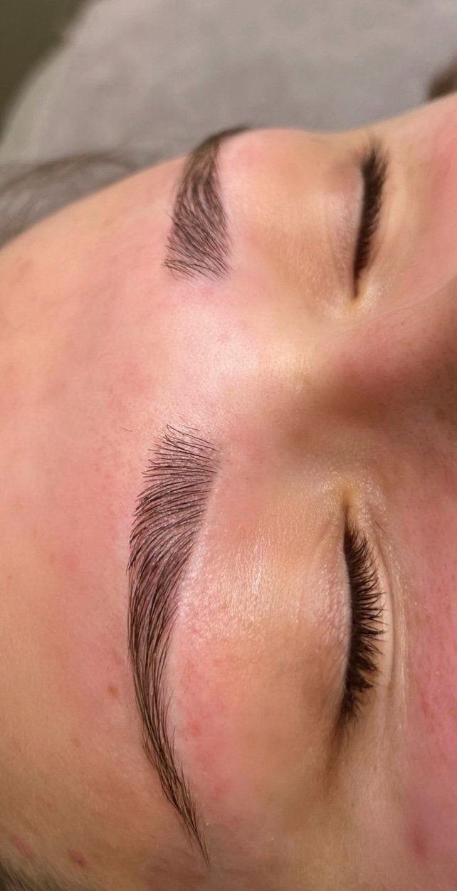 girl with eyebrow waxing