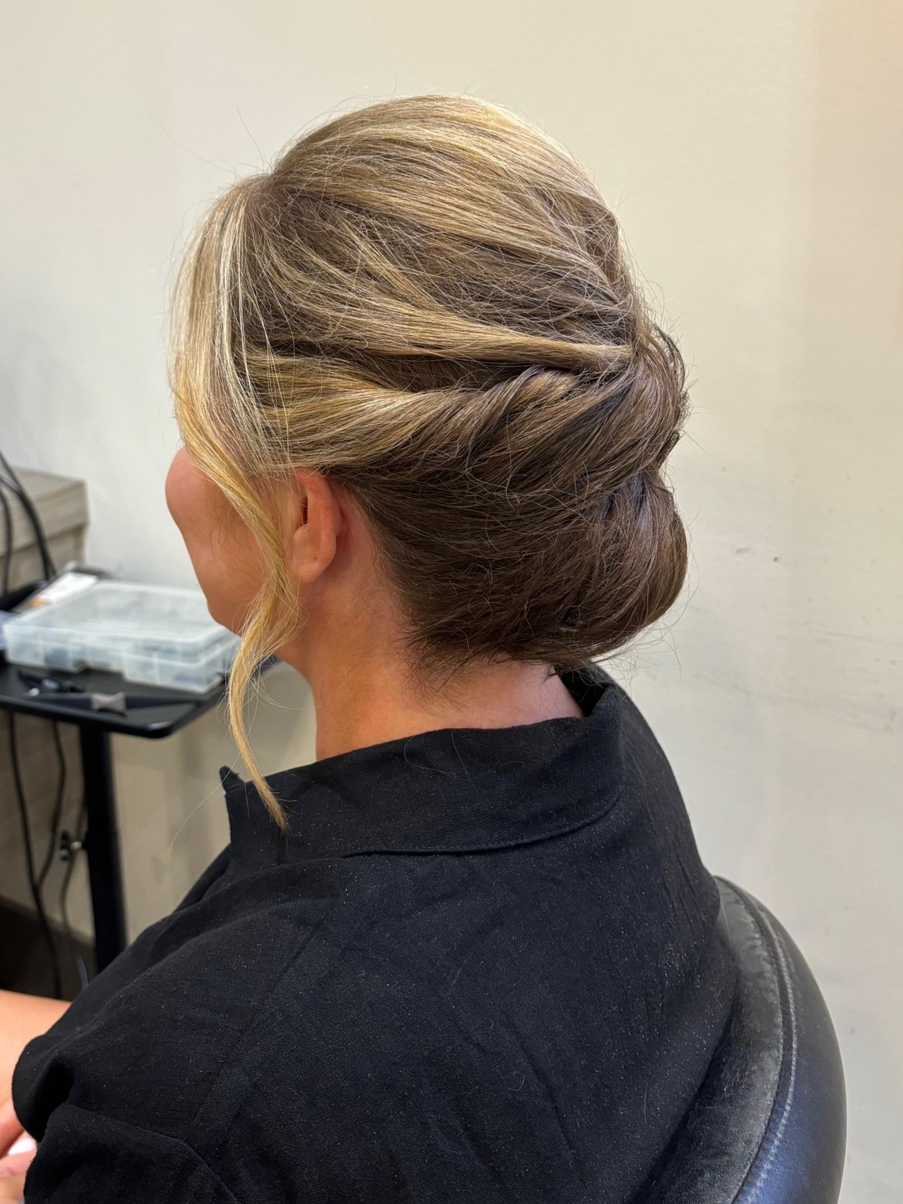 woman with formal up-do bun