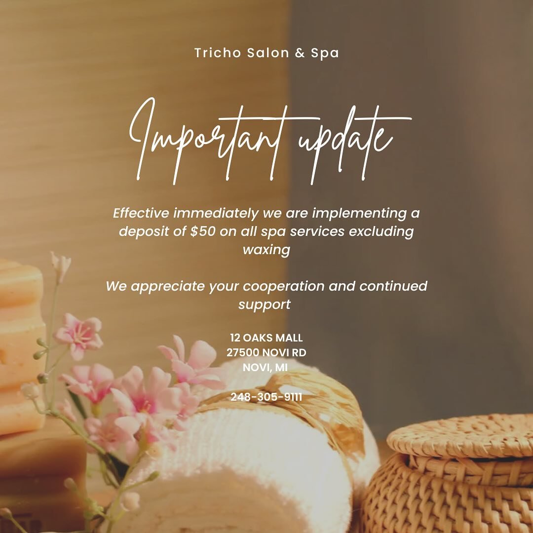An important update from our spa staff 🫶🏼