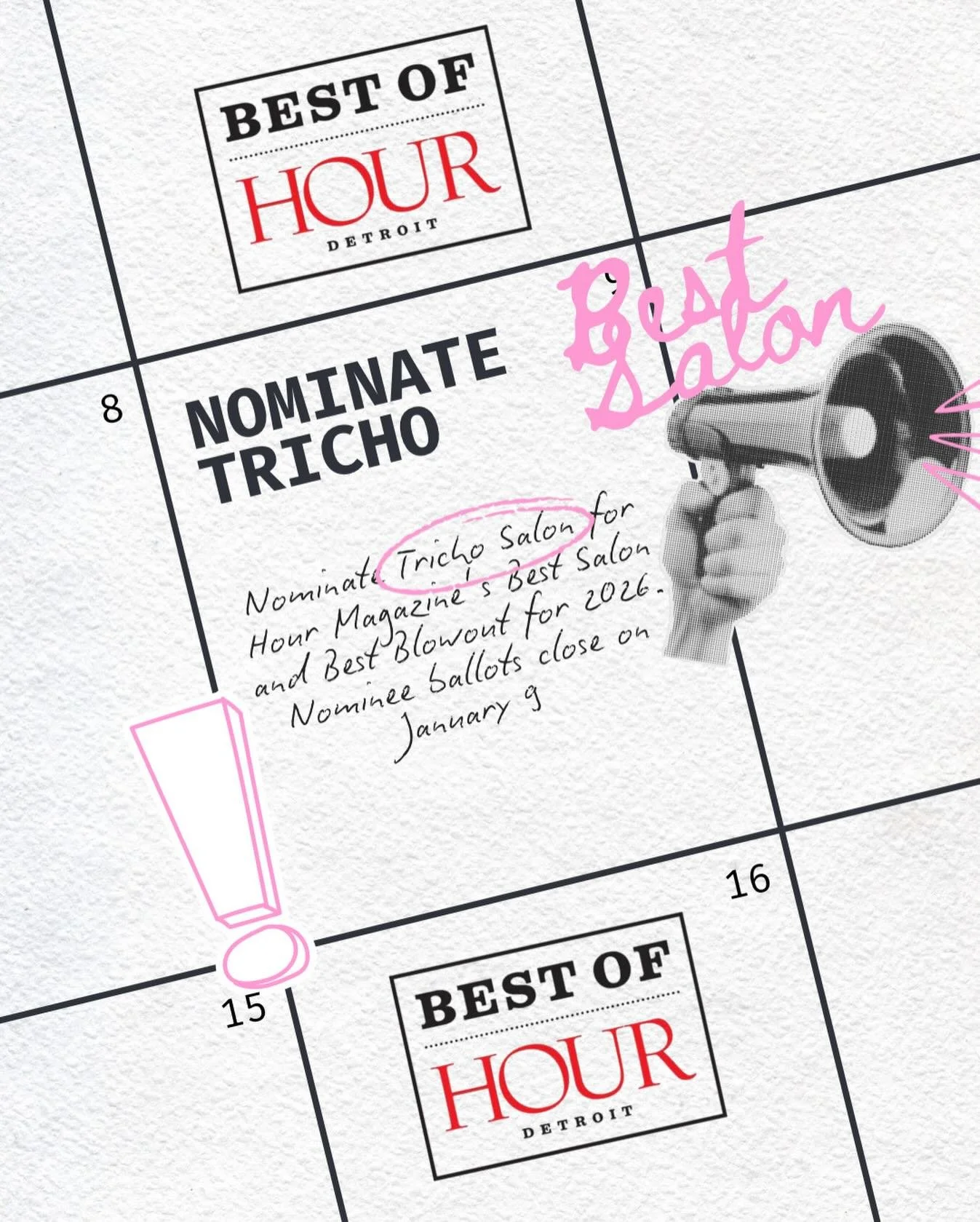 Honored to be nominated! Vote Tricho for best salon!! Link in bio 🫶🏼💖

*voting ends 1/9