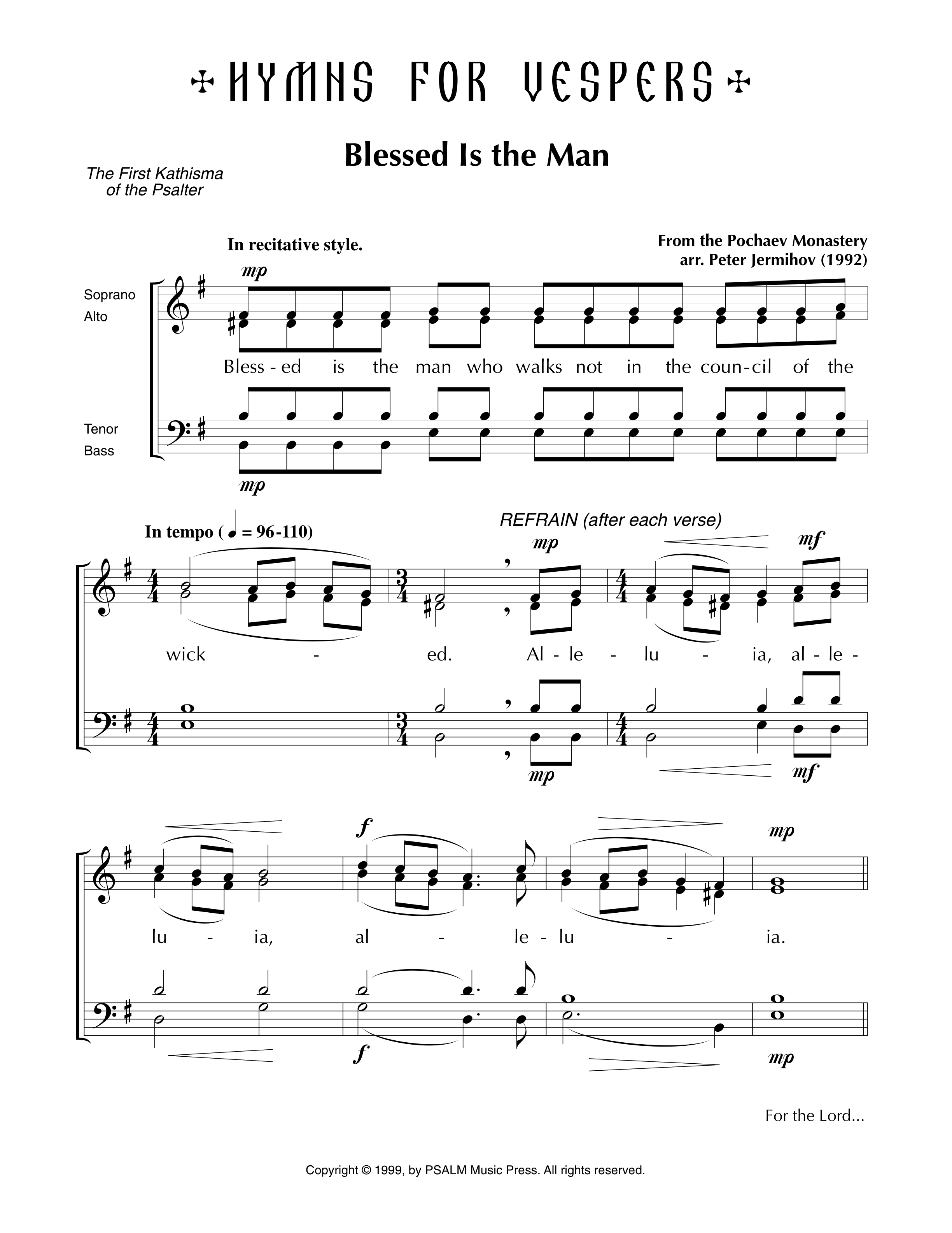 Blessed Is the Man • Pochaev