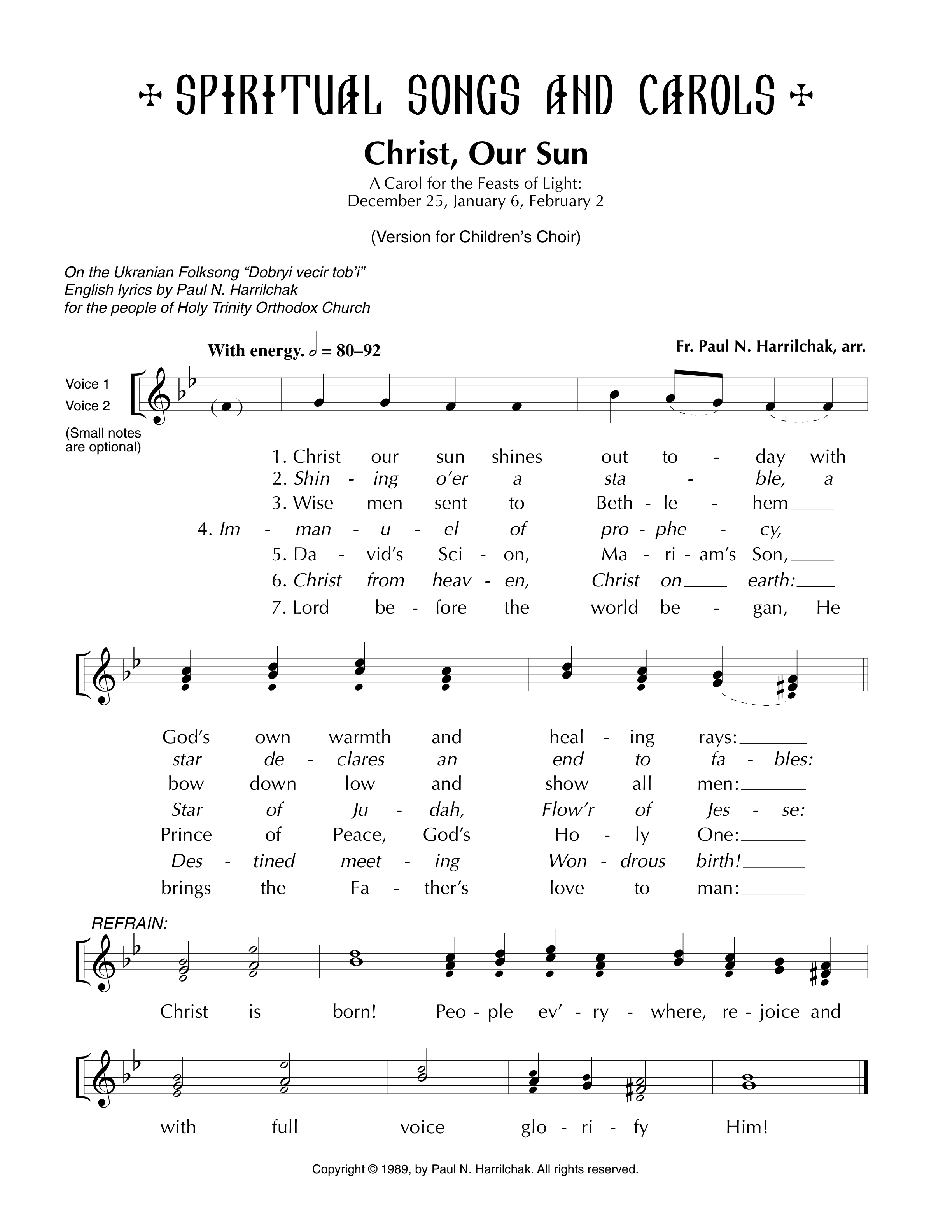 Christ Our Sun • Carol