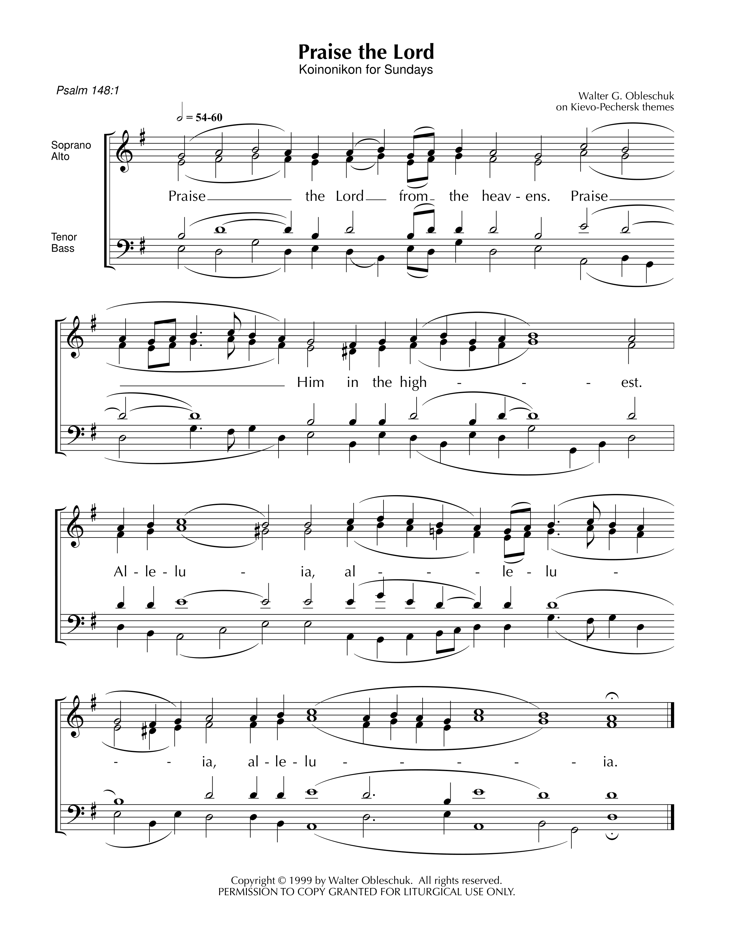 Praise the Lord • Obleschuk