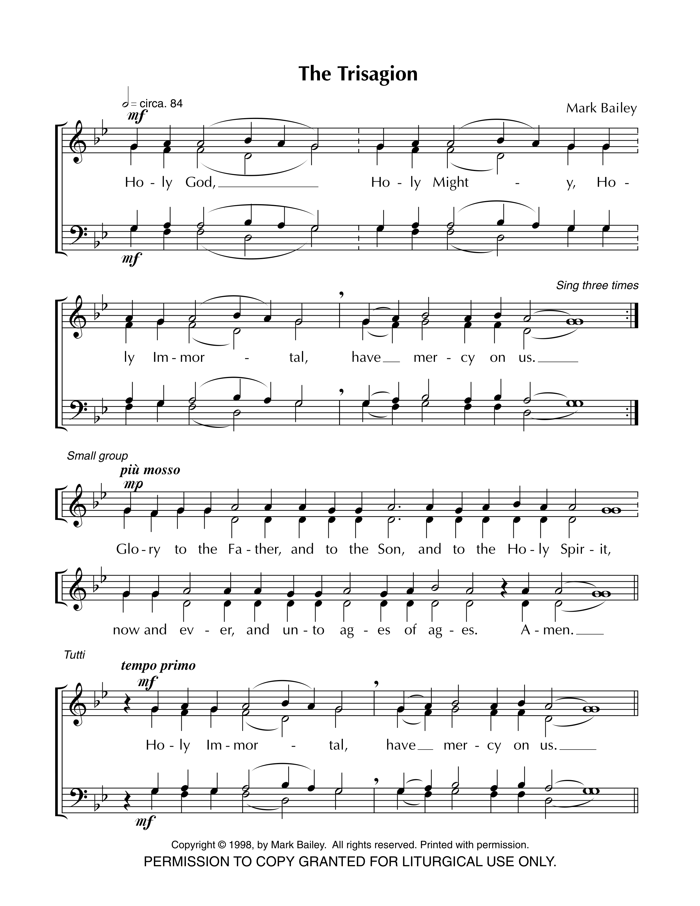 The Trisagion • Bailey