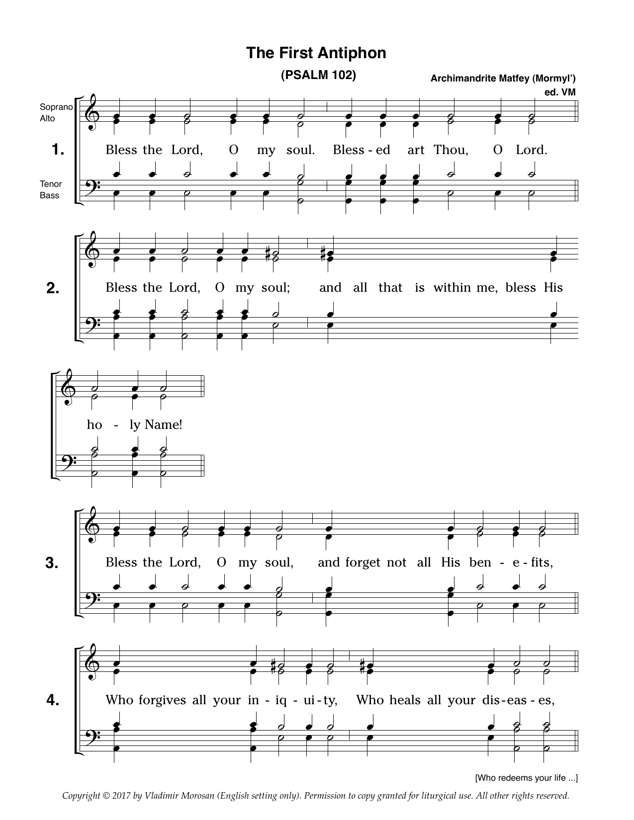 First Antiphon • Archim. Matfey