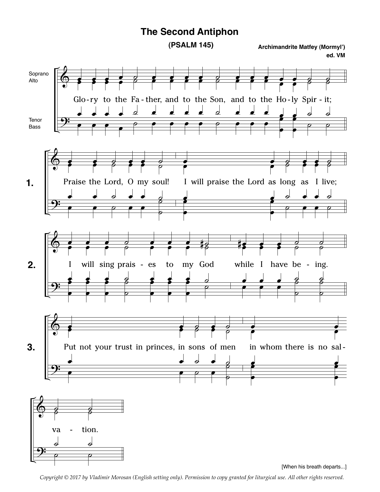 Second Antiphon • Archim. Matfey