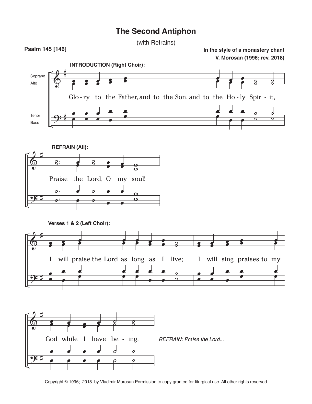 Second Antiphon • Morosan