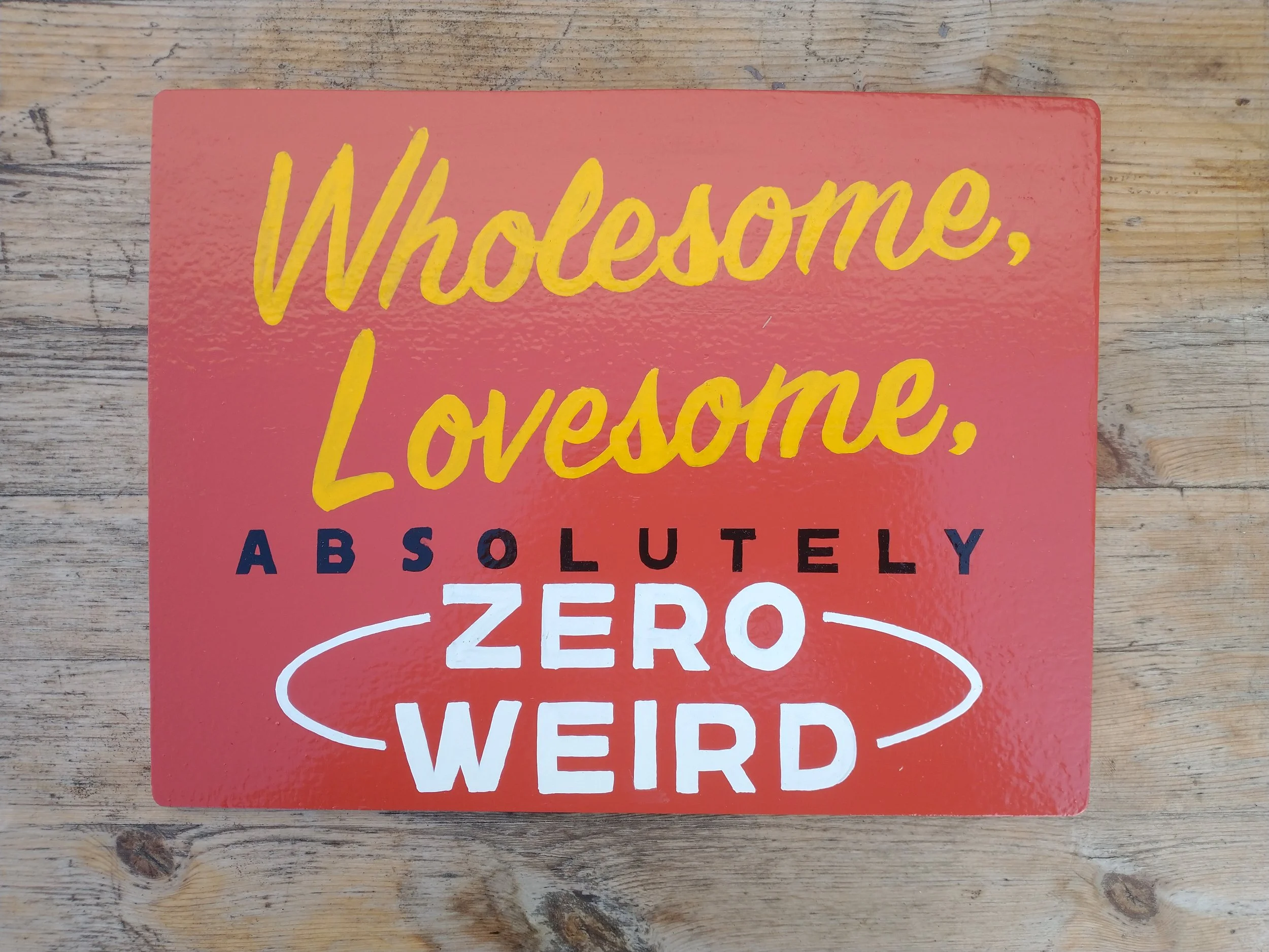 Hand-painted wood sign with detailed lettering and weather-resistant coating in Richmond, California.