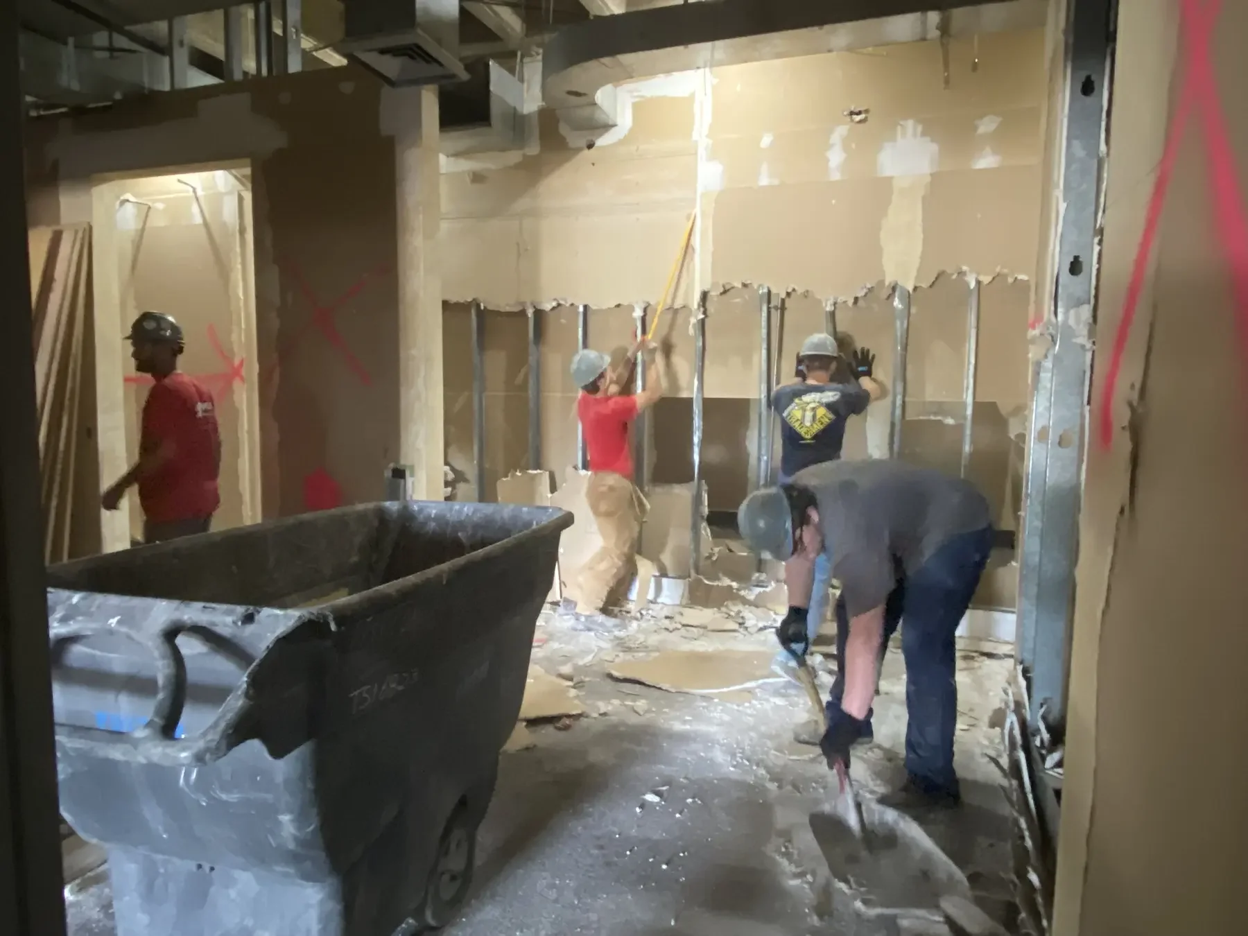 Interior demolition by Wolf Contracting