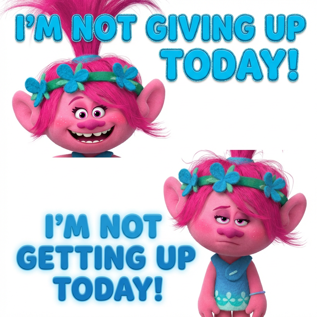 “I’m not GETTING up today…”