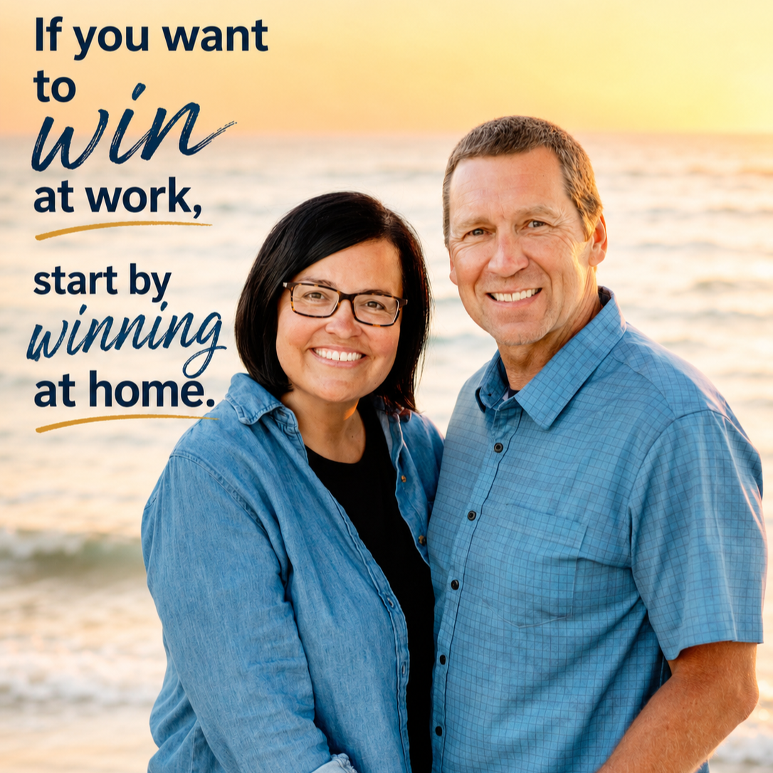 "If you want to win at work, start by winning at home."