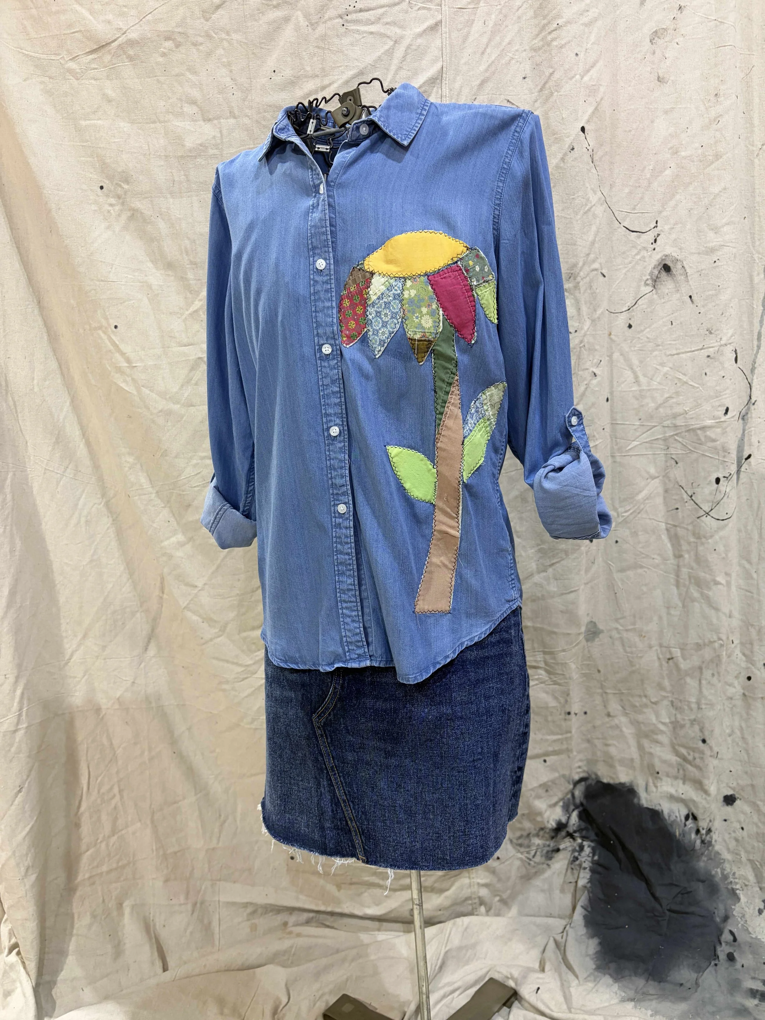 Long Sleeve Denim With Applique Quilt Flower.jpg