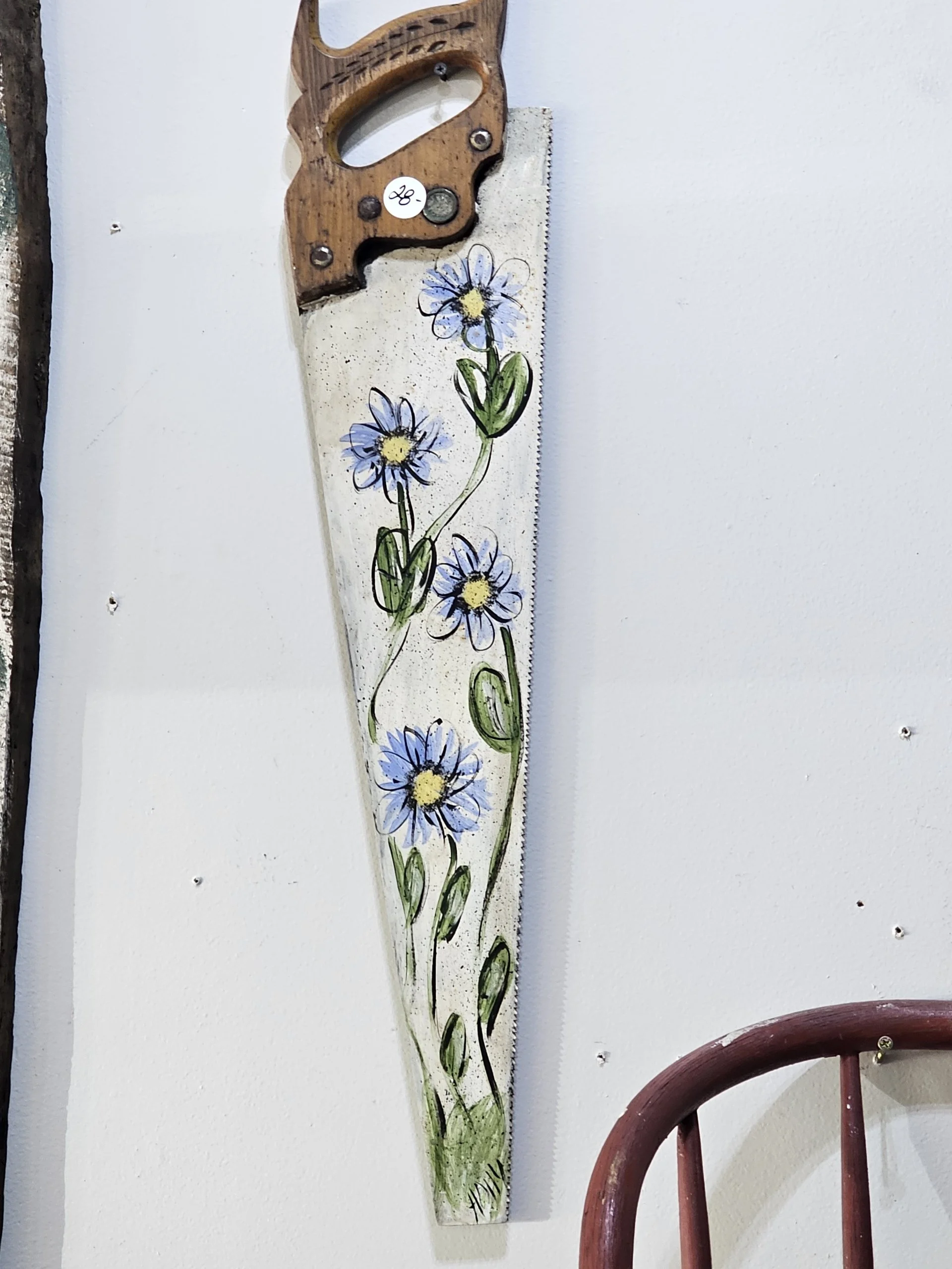 Hand Painted Antique Saw