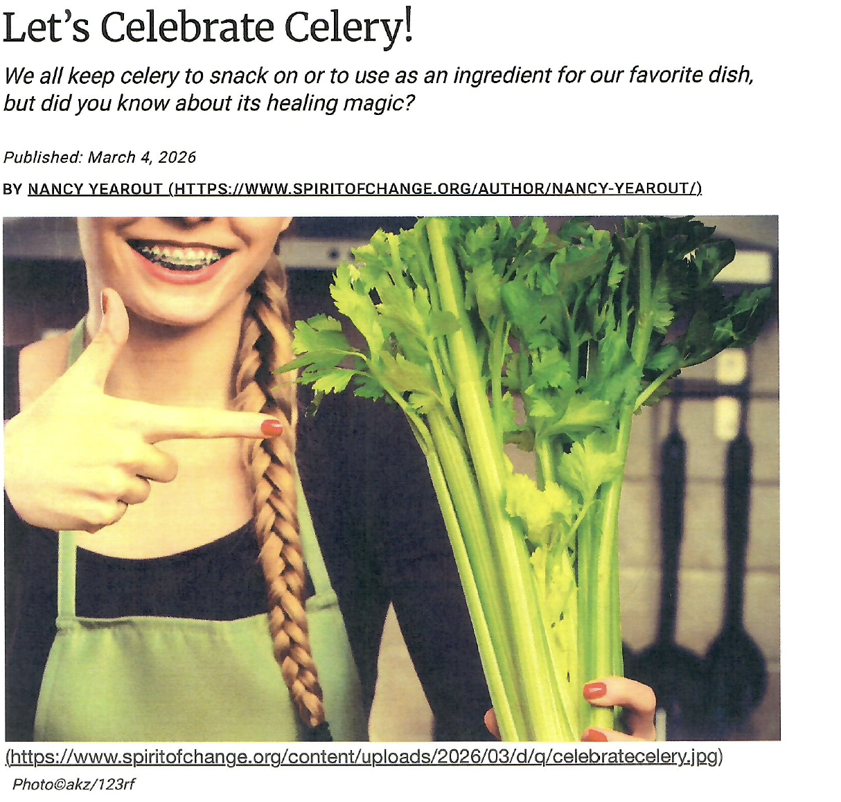 Let’s Celebrate Celery!