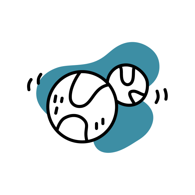 a pair of tennis balls