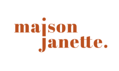Logo de la maison maison janette en rouge et noir
