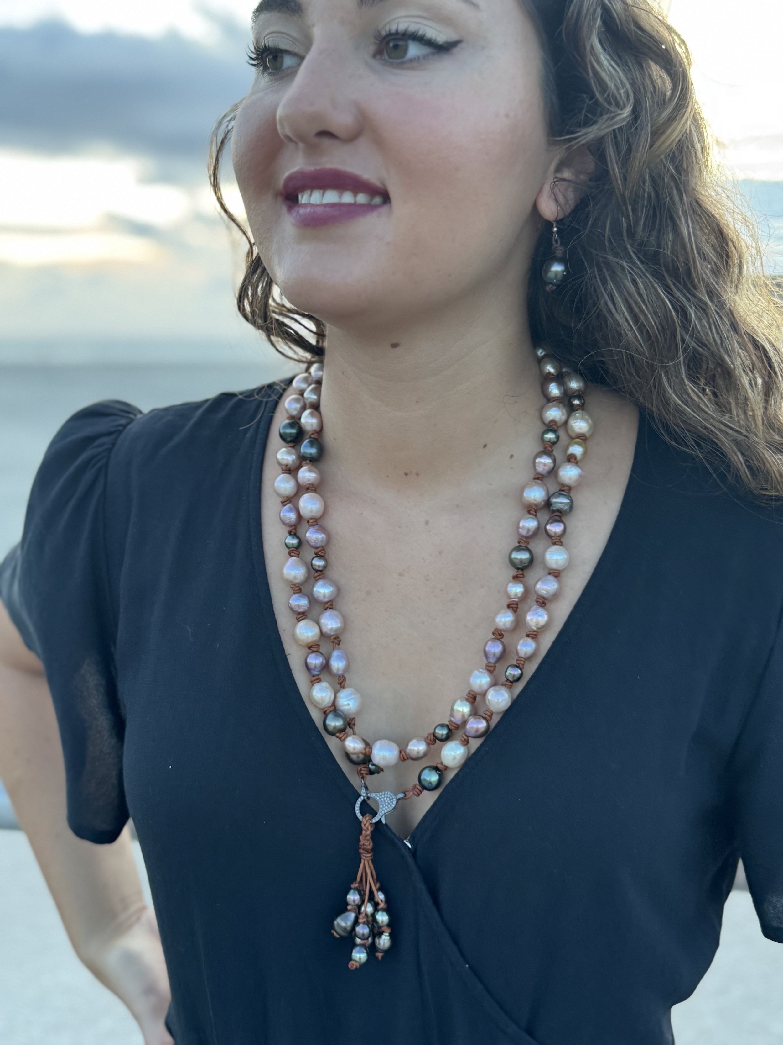 Moody Gray Paniolo Rope with Tahitian and Edison Pearls.jpg