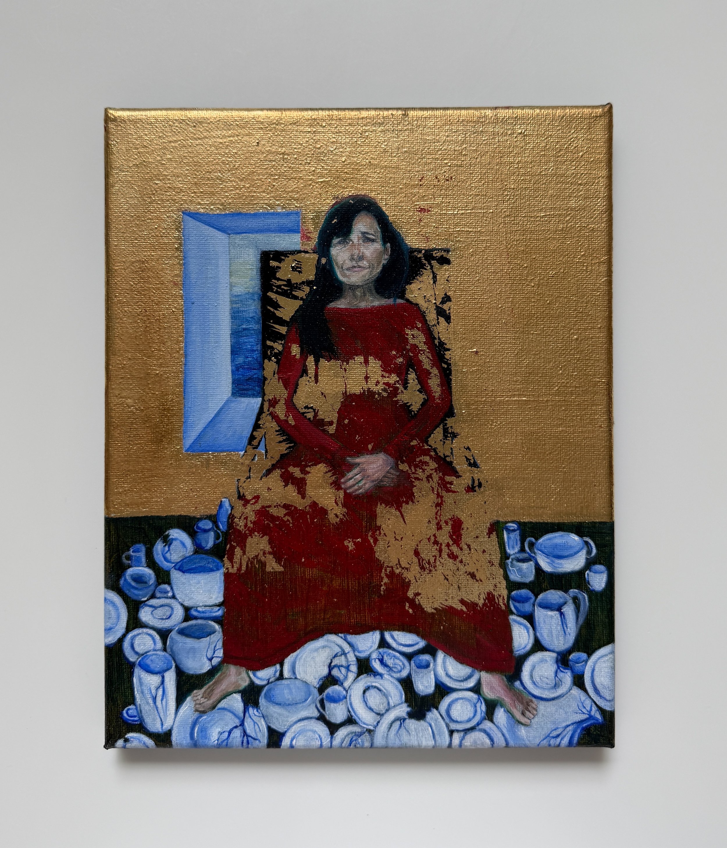Mamá. 2026 | Oil and gold leaf on canvas