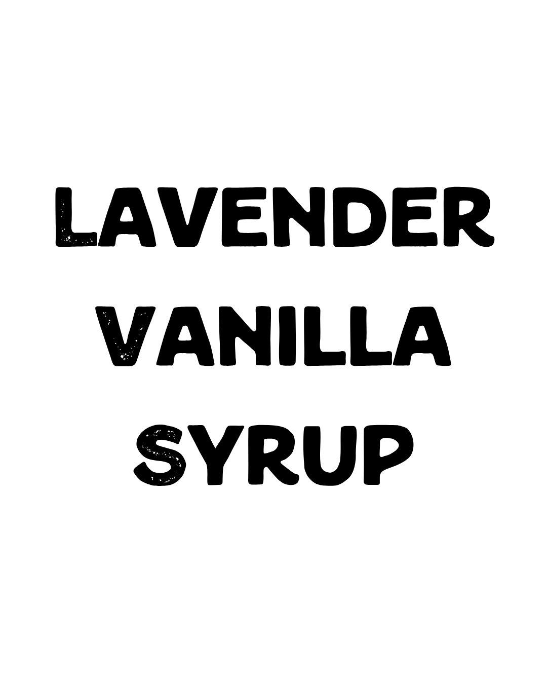 Lavender Vanilla Syrup