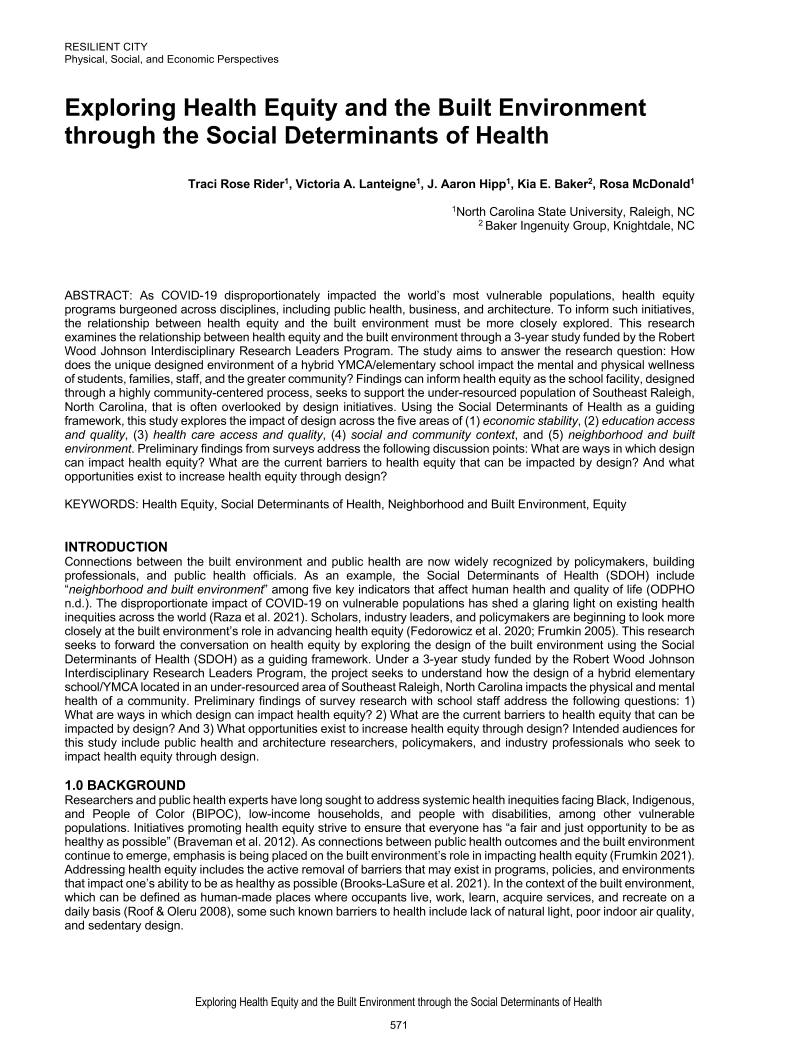 Exploring Health Equity and the Built Environment_Cover Page.png