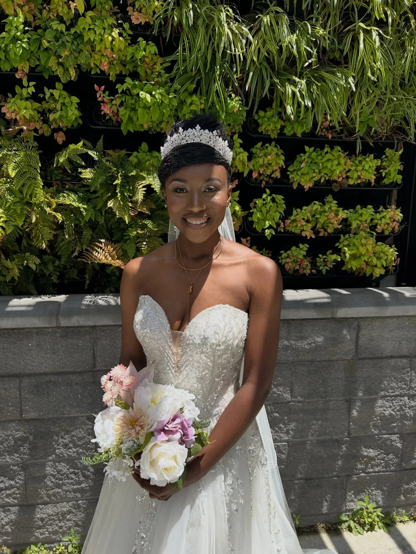 Beaded vines, soft shimmer, and an A-line made for twirling outside with your bouquet and your forever 🥰💐 Book your appointment today to try on this beauty! 
.
.
.
#nataliesbridalsbybb #weddingdress #aline #bride #bridal