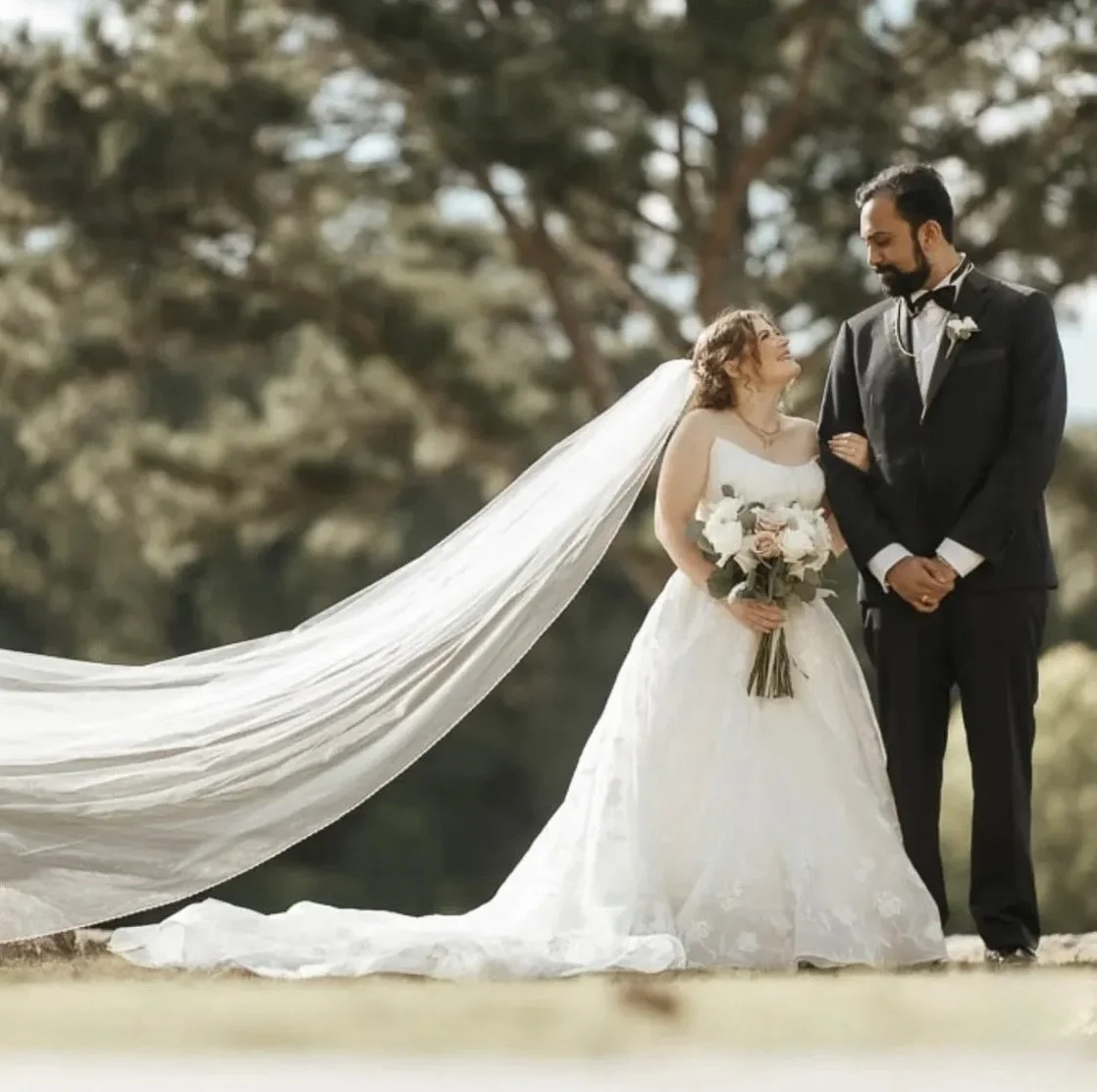 Officially upgraded from bride &amp; groom to Mrs and Mr 🥹💍 Genevieve looks absolutely gorgeous marrying the love of her life, Allen, and we couldn&rsquo;t be happier for them 🤍 Thank you for giving us a glimpse of your special day 😊
.
.
.
#natal