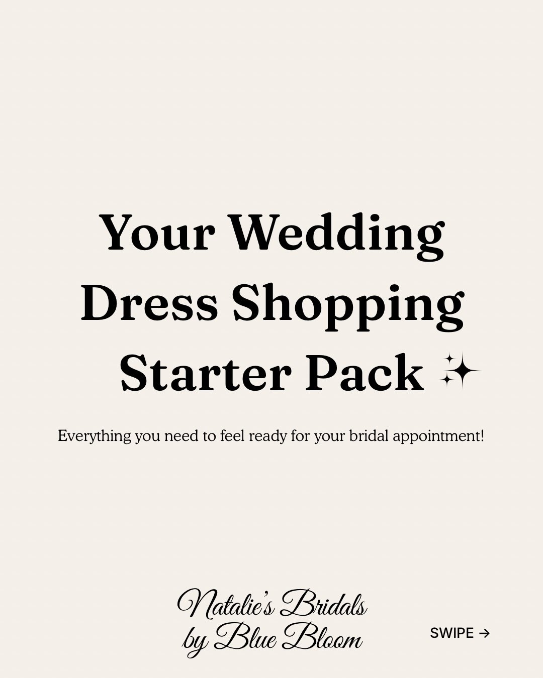 Your official bridal appointment starter pack has arrived 😉 A few inspo photos, an open mind, comfy &amp; cute clothes, a budget, and the right mindset ☺️ Save this post for your bridal shopping day and send it to a bride in need 💕 If you&rsquo;re 
