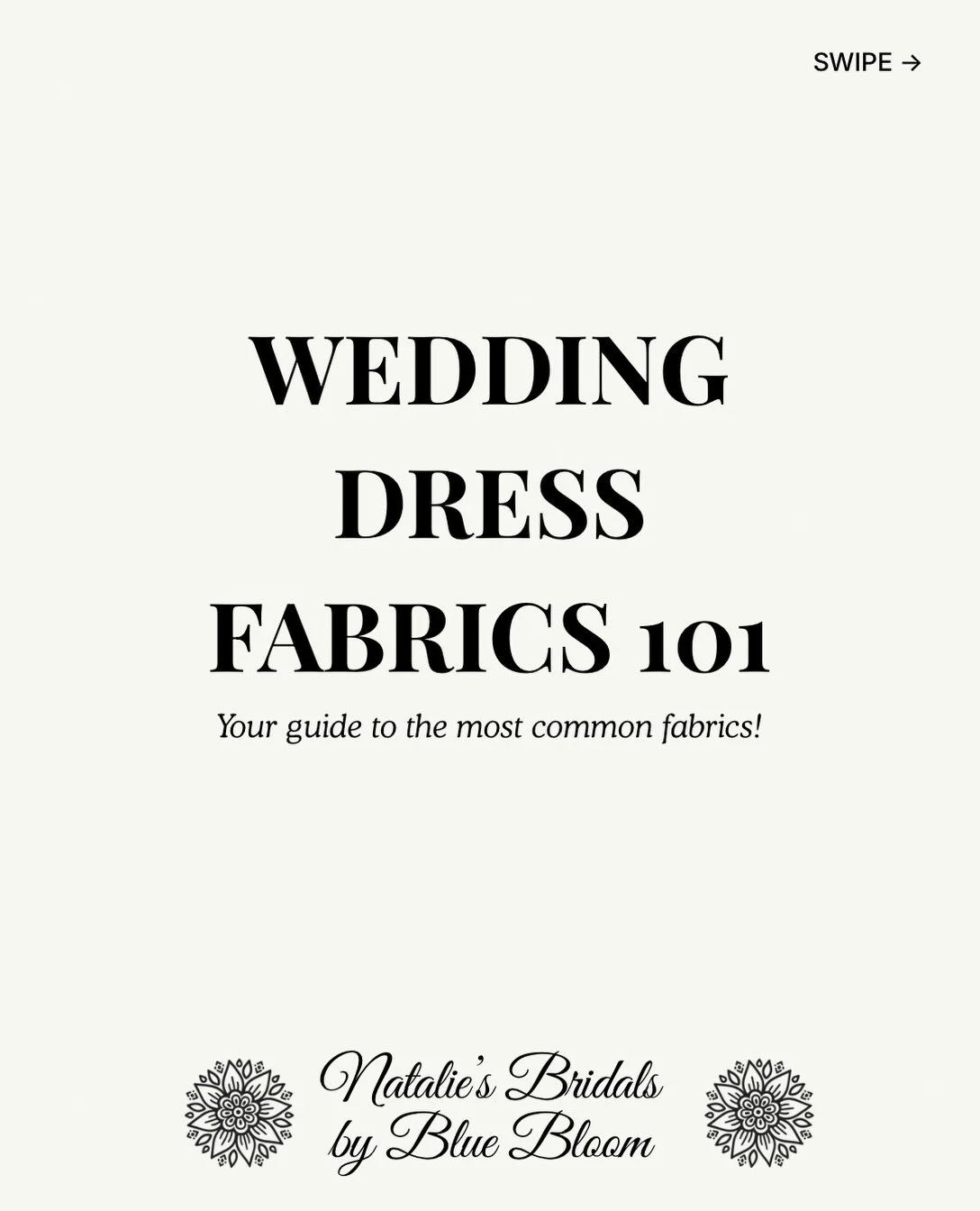 The fabric of your wedding dress can completely change the look, feel, and movement of a gown! So if you&rsquo;ve ever heard a bridal consultant saying &ldquo;Crepe&rdquo; or &ldquo;Chiffon&rdquo; and thought what does that mean? This is for you! 😅 