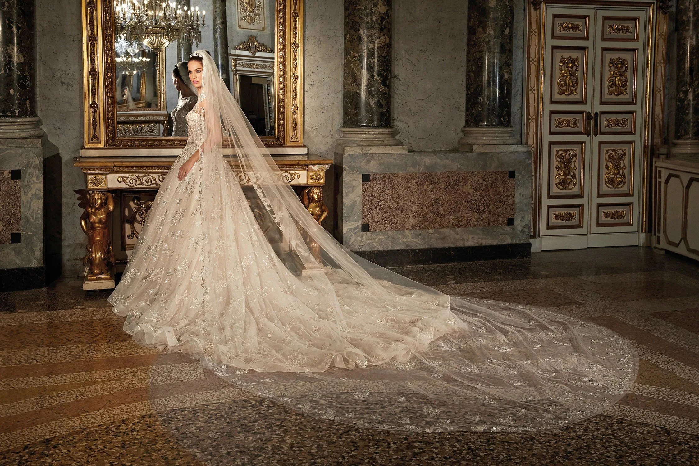 Demetrios Veil Style V215 Matching DP460.jpg