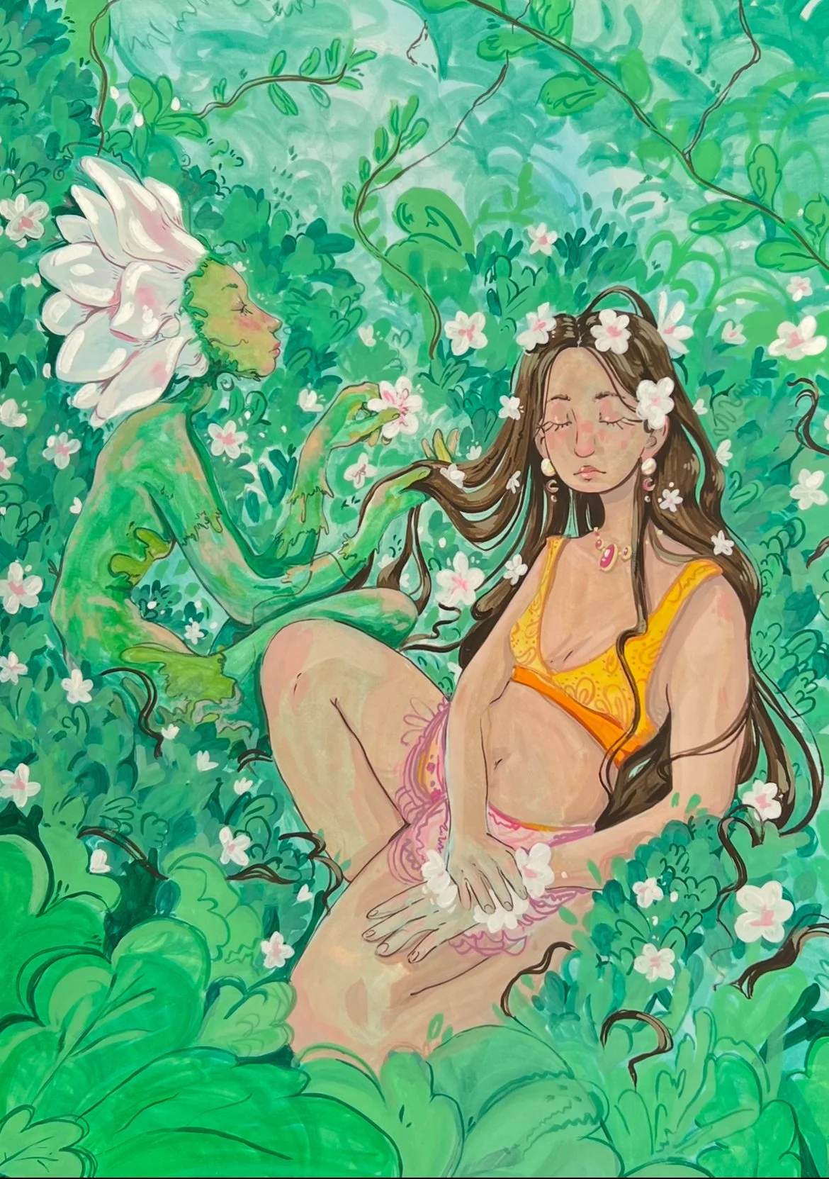 My Flowers Never Wilt
22x30in Gouache on watercolor paper