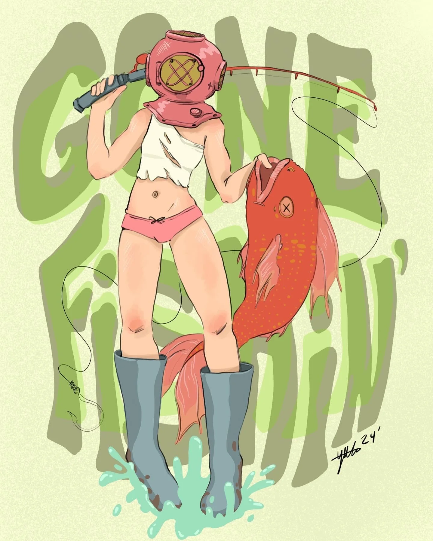 Gone Fishin'
Procreate