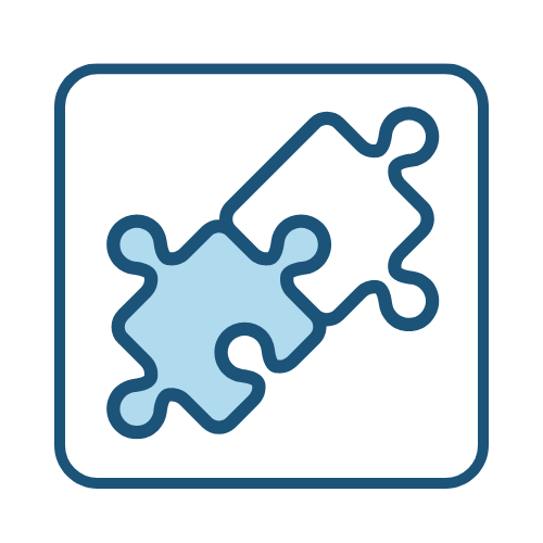 Puzzle Pieces as an icon for support coordination