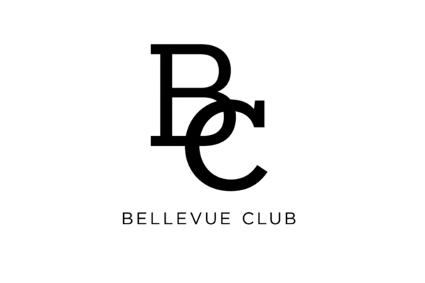 Black and white logo with overlapping letters 'B', 'C', and 'D' and the text 'Bellevue Club' beneath.