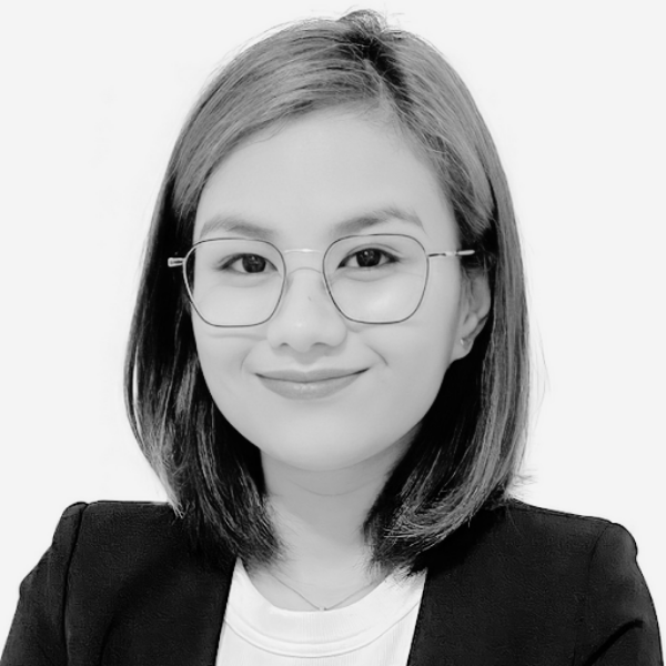 Black and White headshot of Karren Palafox, Digitial & Social Commerce Coordinator of Proud Impact Collective