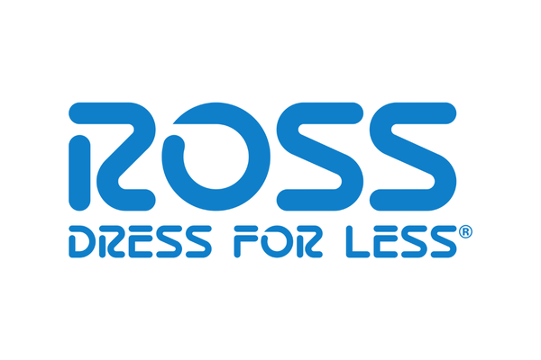 Logo of Ross Dress for Less, a retail clothing store chain.