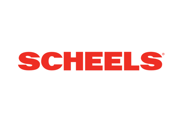 Skeels logo in red letters on a white background.